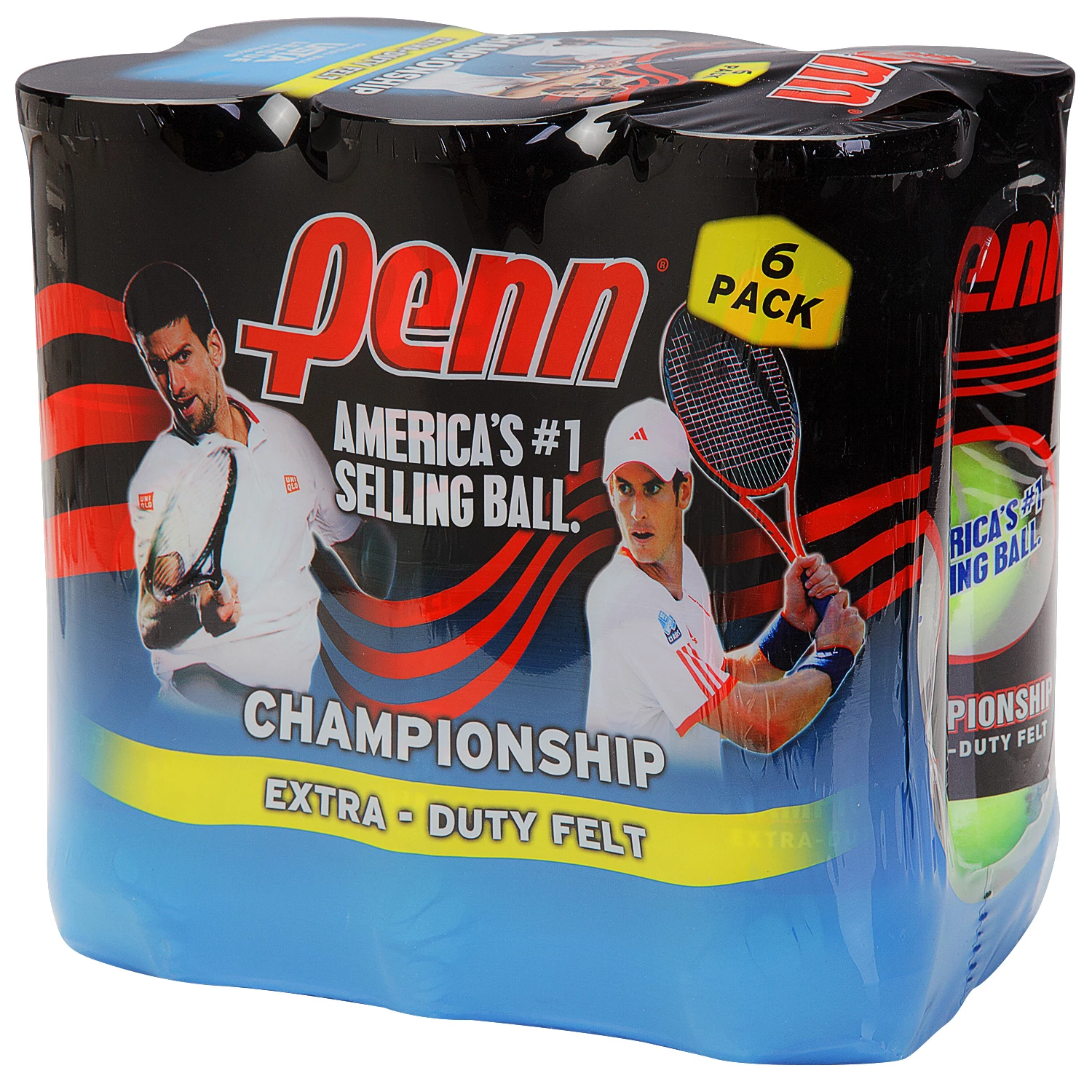 Penn Championship XD Tennis Balls - 6-Pack